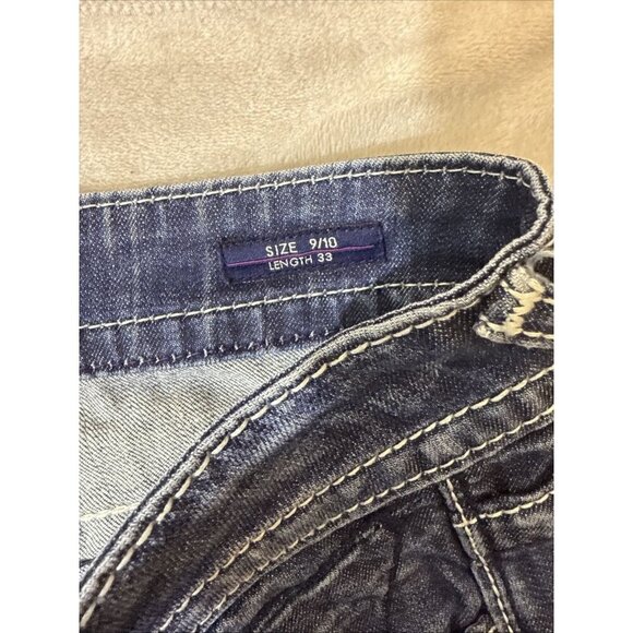 Women’s Vigoss Denim Jeans New York Slim Boot Rhinestones Size 9/10 - Picture 8 of 12